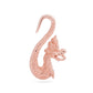 6g Rose Gold Plated Ear Weights Front Angle View