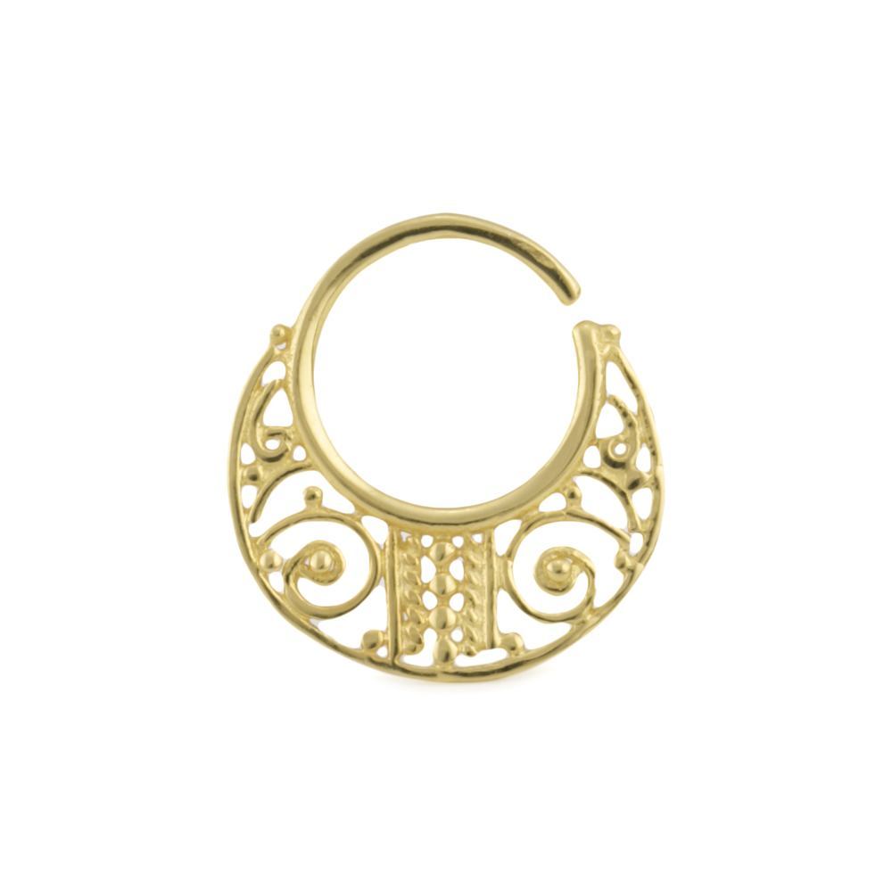 18g Bendable 18k Gold Plated Golden Gate Septum Ring