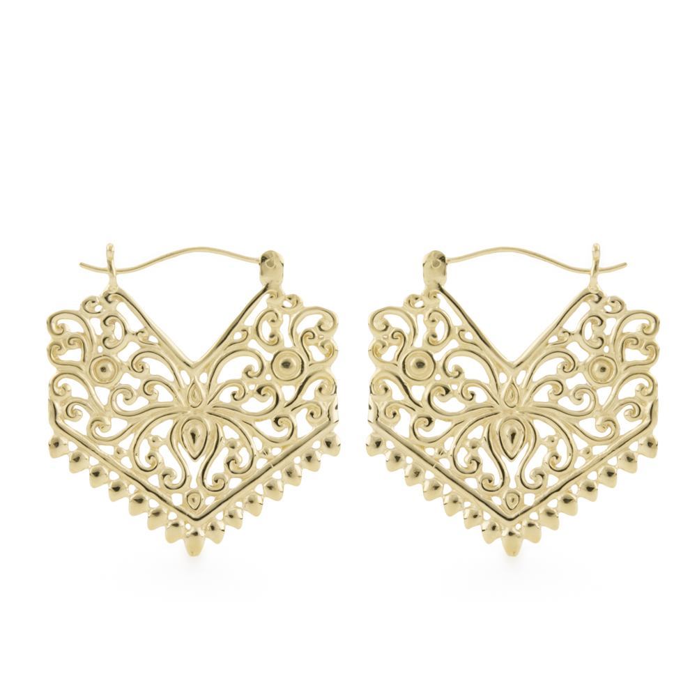 18g Gold Plated Tribal Chevron Earrings – Price Per 2