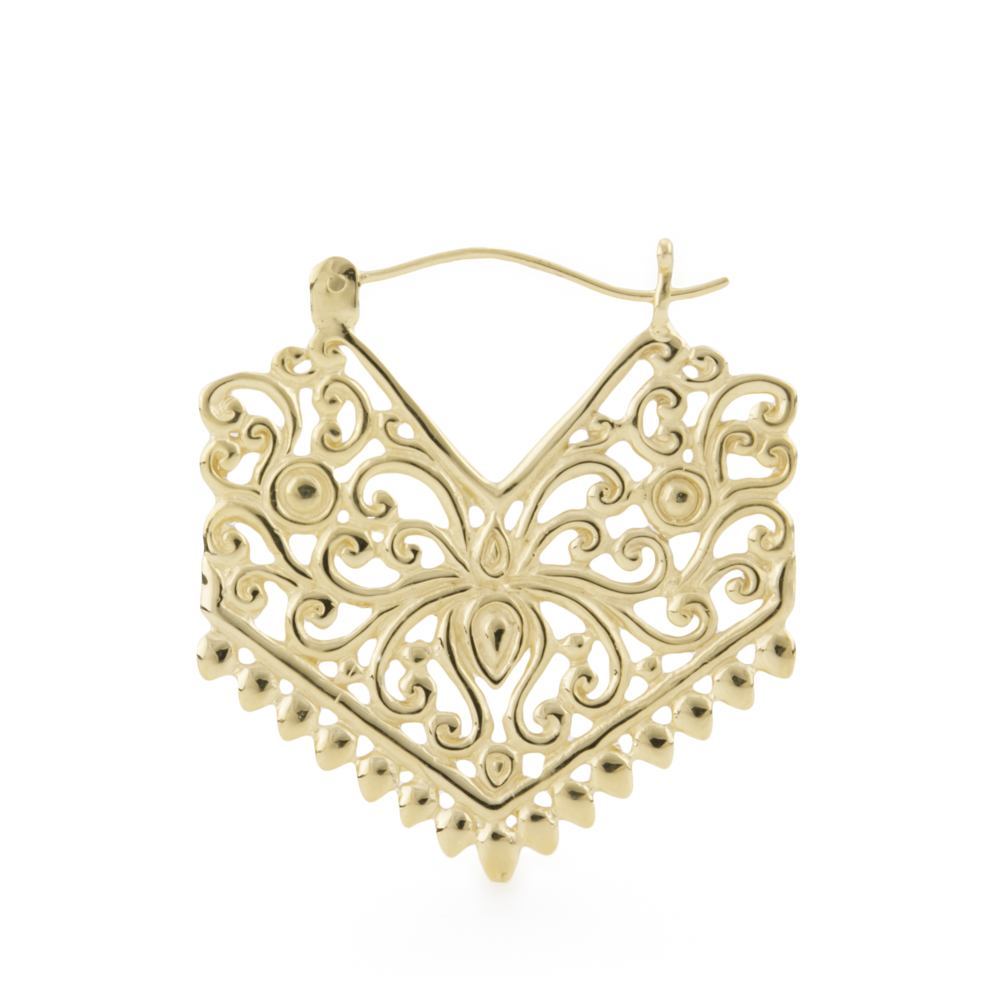 18g Gold Plated Tribal Chevron Earrings – Full Size