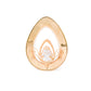Gold Plated Crystal Teardrop Tunnel — 14mm–30mm — Price Per 1