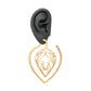 French Filigree Tear Drop Gold Plated Ear Weight Pair