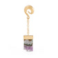 0g Amethyst Waterfall Gold Plated Spiral Plug Earring