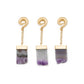 0g Amethyst Waterfall Gold Plated Spiral Plug Earring — Variations