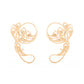 Peacock Feathered Gold Plated Ear Wrap — Price Per 2