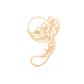 Peacock Feathered Gold Plated Ear Wrap — Left Ear