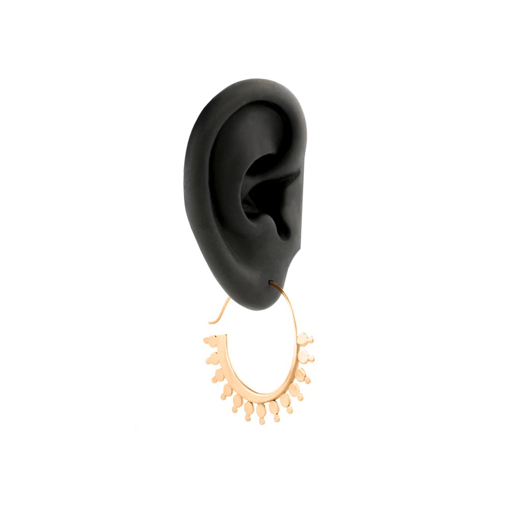 18g Gold Plated Fismo Earring on Silicone Ear Body Bit