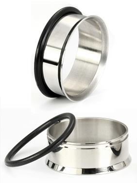 10g - 1" SINGLE FLARED STEEL EARLETS  - Price Per 1 - Painful Pleasures