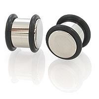 SOLID 10g - 5/8" STEEL PLUGS  - Price Per 1