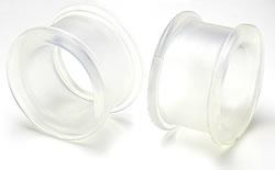 Clear Silicone Tunnel by Kaos Softwear — 0g up to 1" — Price Per Pair