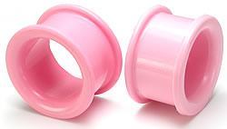 Bubblegum Pink Silicone Tunnel by Kaos Softwear — 4g up to 2" — Price Per 1 - Painful Pleasures