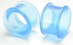 Translucent Blue Silicone Tunnel by Kaos Softwear — 4g up to 2" — Price Per 1