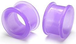 Translucent Purple Silicone Tunnel by Kaos Softwear — 4g up to 2" — Price Per 1