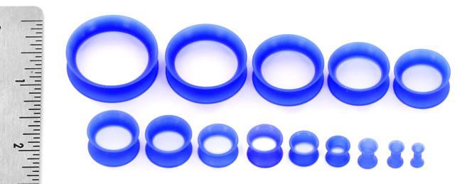 True Blue Silicone Skin Eyelet by Kaos Softwear — 10g up to 1" — Price Per 1