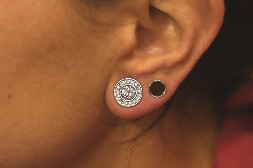 BLING Threaded Tunnel Plugs High Polish Steel Ear Jewelry 0g - 1" - Price Per 1