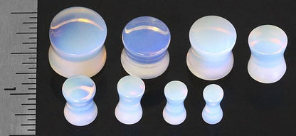 Double Flare Opalite Glass Plug — Price Per Pair - Painful Pleasures