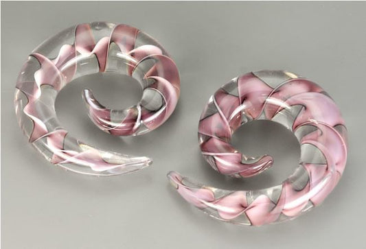 Purple Haze Ribbon Pyrex Glass Spiral — Price Per 1