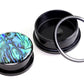 Acrylic Threaded Tunnel with Front ABALONE SHELL in sizes 12g up to 1"