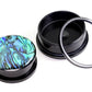 Acrylic Threaded Tunnel with Front ABALONE SHELL in sizes 12g up to 1"