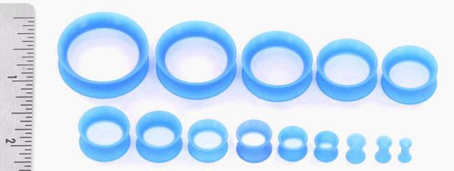 Teal Silicone Skin Eyelet by Kaos Softwear — 10g up to 1" — Price Per 1 - Painful Pleasures