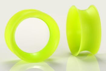 Lime Green Silicone Skin Eyelet by Kaos Softwear — 10g up to 1" — Price Per 1