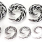 8g - 5/8" Pyrex Glass RIBBON SPIRAL - Price Per 1