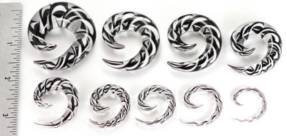 8g - 5/8" Pyrex Glass RIBBON SPIRAL - Price Per 1 - Painful Pleasures