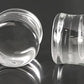 FLAT PLUGS Clear Glass - Ear Gauge Jewelry - Price Per 1