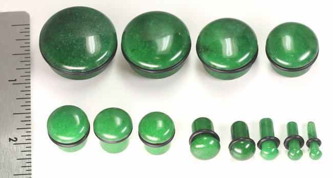 Deep Green Stone Plug — Price Per 1