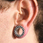 INTERNAL THREADING Black Clear Alternate Stone Setting on Side & Top Rim - 8mm - 26mm - Price Per 1