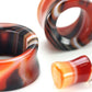 Double Flare Tunnel RED AGATE STONE 0g - 1" - Price Per 1