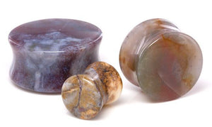 Carnelian Agate Stone Plug — Price Per 1 - Painful Pleasures