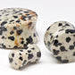 JASPER Dalmatian Stone Double Flare Plugs 10g - 1" - Price Per 1