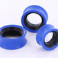 Blue with Black Inlay PROPYLUX Double Flare Plugs from 7/8" up to 1-3/8" - Price Per 1