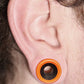 Blue with Black Inlay PROPYLUX Double Flare Plugs from 7/8" up to 1-3/8" - Price Per 1