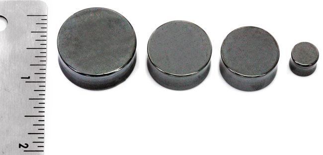 Custom Engraved Hematite Stone Plug — Price Per 1