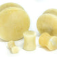 YELLOW BURMESE STONE Double Flare Plugs 10g - 1" - Price Per 1