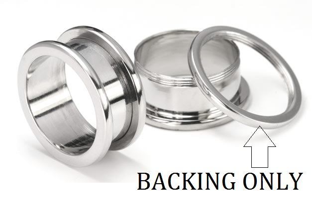 BACKING ONLY For Threaded Tunnels 10g to 1" - Price Per 1 - Painful Pleasures