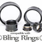 Black PVD Coated Insert-Ability Double Flare Steel Tunnel - Tunnel Styles