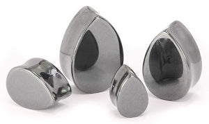 TEAR Drop HEMATITE Plug Price Per 1 - Painful Pleasures