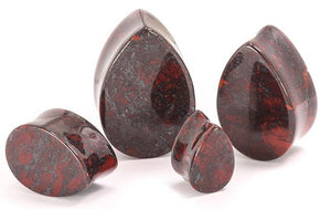 Jasper Tear Drop Stone Plug — Price Per 1 - Painful Pleasures