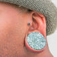 EMERALD Green Double Flare SOLID Plugs 28mm - 50mm - Price Per 1