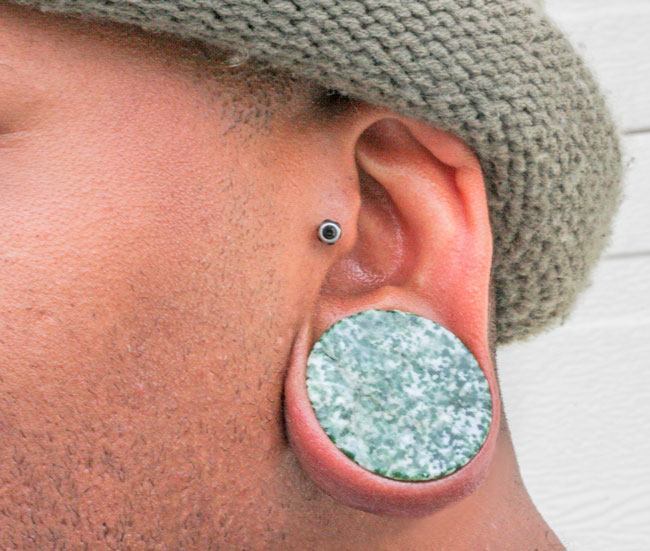 EMERALD Green Double Flare SOLID Plugs 28mm - 50mm - Price Per 1