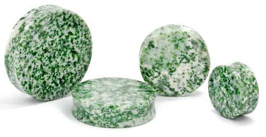 EMERALD Green Double Flare SOLID Plugs 28mm - 50mm - Price Per 1