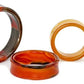 Red Agate Stone Double Flared Hollow Plug — Price Per 1