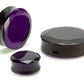 Double Faceted Purple Glass Plug - Price Per 1