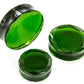 Double Faceted GREEN Glass Plug - Price Per 1