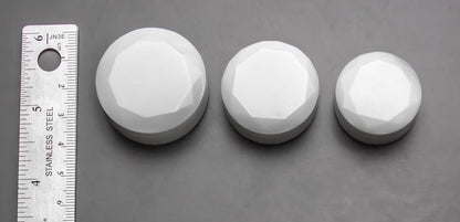 Double Faceted White Opalite Glass Plug - Price Per 1 - Painful Pleasures