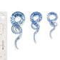 Curls and Loops Glass Hanger Style Blue/Clear Price Per 2