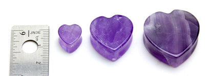 Heart AMETHYST STONE Plug Price Per 1 - Painful Pleasures
